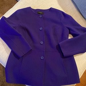 Talbots boiled wool jacket. Size 8 Purple.